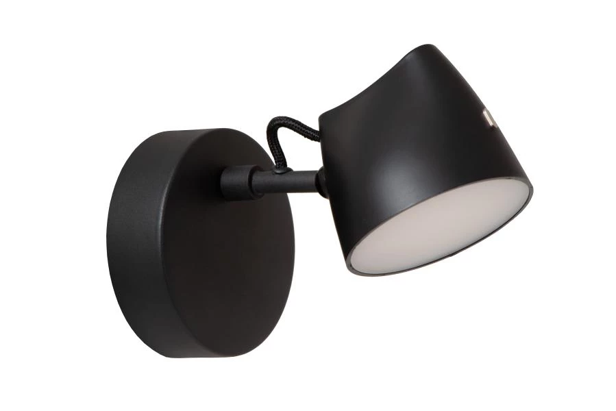 Lucide MILNE - Wall light - LED Dim. - 1x8W 2700K - Black - turned off